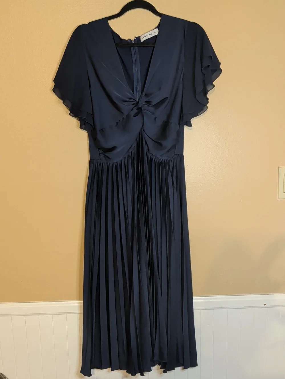 Petal & Pup • Nova Flutter Sleeve Midi Dress Navy Size XL - Picture 3 of 16
